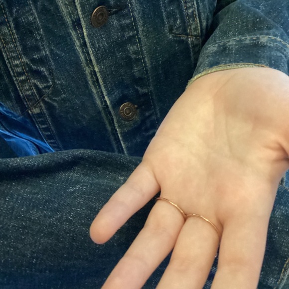 Two finger Peace ring sterling silver and rose gold. NWT  REM - Picture 12 of 13